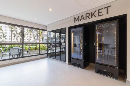 Área comum - Mini Market de apartamento para alugar com 1 quarto, 26m² em Vila Nova Conceição, São Paulo