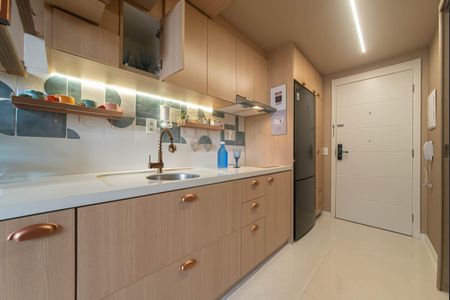 Studio à venda com 34m², 1 quarto e sem vagaCozinha