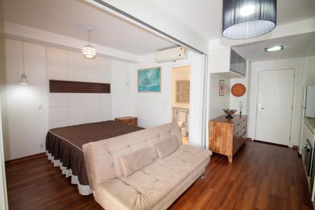 Sala / Quarto - Studio de apartamento para alugar com 1 quarto, 42m² em Brooklin, São Paulo