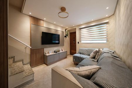 Sala de casa de condomínio para alugar com 2 quartos, 68m² em Vila Domitila, São Paulo