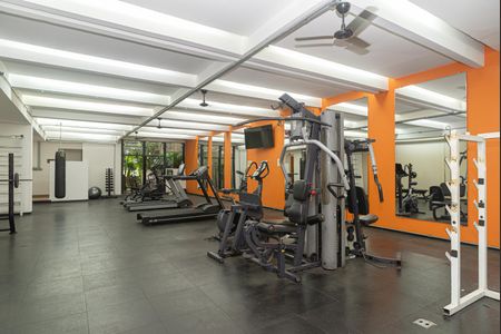 Apartamento para alugar com 42m², 1 quarto e 1 vaga Apartamento para alugar com 42m², 1 quarto e 1 vagaÁrea comum - Academia