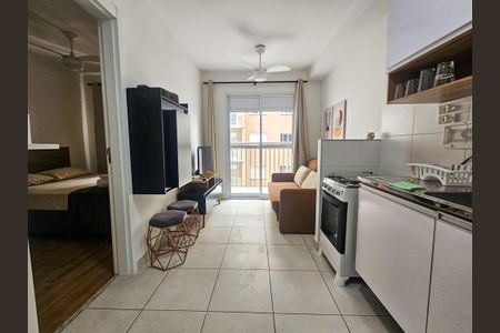 Sala/Cozinha de apartamento para alugar com 1 quarto, 30m² em Jardim Caravelas, São Paulo