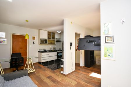 sala de estar de apartamento para alugar com 1 quarto, 40m² em Jardim Paulista, São Paulo