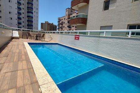 Área comum - Piscina de apartamento para alugar com 1 quarto, 55m² em Vila Caiçara, Praia Grande
