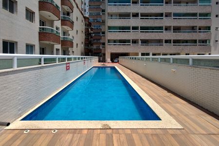 Área comum - Piscina de apartamento para alugar com 1 quarto, 55m² em Vila Caiçara, Praia Grande