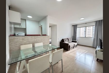 Sala de apartamento para alugar com 1 quarto, 50m² em Indianópolis, São Paulo
