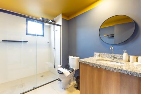 Studio à venda com 28m², 1 quarto e sem vaga Studio à venda com 28m², 1 quarto e sem vagaBanheiro