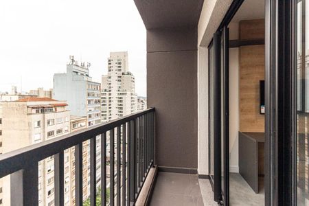 Varanda do Studio de kitnet/studio para alugar com 1 quarto, 28m² em Vila Buarque, São Paulo