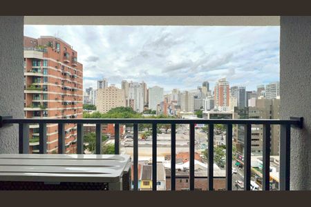 Studio para alugar com 27m², 1 quarto e sem vaga Studio para alugar com 27m², 1 quarto e sem vagaVaranda
