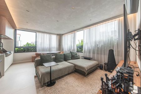 Sala de apartamento à venda com 2 quartos, 90m² em Brooklin, São Paulo