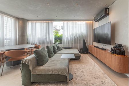 Sala de apartamento à venda com 2 quartos, 90m² em Brooklin, São Paulo