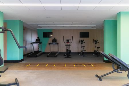 Apartamento para alugar com 28m², 1 quarto e sem vaga Apartamento para alugar com 28m², 1 quarto e sem vagaÁrea comum - Academia