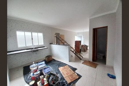 Cozinha de casa para alugar com 2 quartos, 80m² em Parque Bitaru, São Vicente