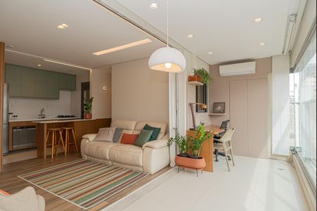 Varanda da Sala de apartamento à venda com 2 quartos, 74m² em Indianópolis, São Paulo