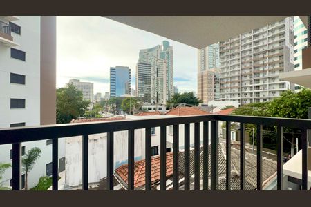 Varanda de kitnet/studio para alugar com 1 quarto, 27m² em Pinheiros, São Paulo