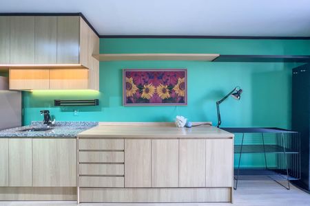 Studio para alugar com 27m², 1 quarto e sem vaga Studio para alugar com 27m², 1 quarto e sem vagaCozinha