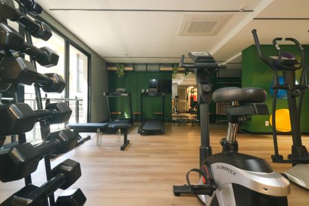 Apartamento à venda com 46m², 1 quarto e 1 vaga Apartamento à venda com 46m², 1 quarto e 1 vagaÁrea comum - Academia