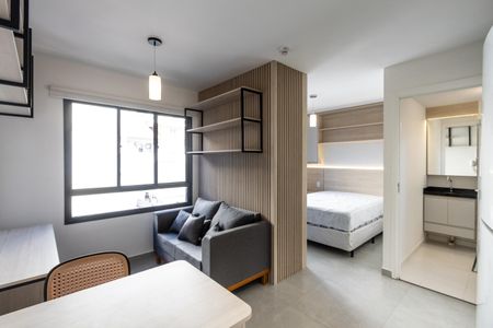 Sala de apartamento para alugar com 1 quarto, 24m² em Barra Funda, São Paulo