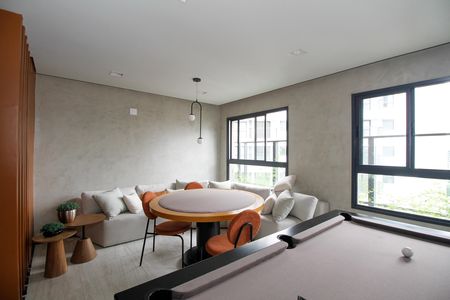 Apartamento para alugar com 27m², 1 quarto e sem vaga Apartamento para alugar com 27m², 1 quarto e sem vagaÁrea Comum - Sala de Jogos