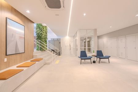 Studio para alugar com 25m², 1 quarto e sem vaga Studio para alugar com 25m², 1 quarto e sem vagaHall de entrada