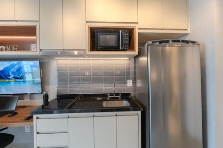 Studio para alugar com 25m², 1 quarto e sem vaga Studio para alugar com 25m², 1 quarto e sem vagaCozinha