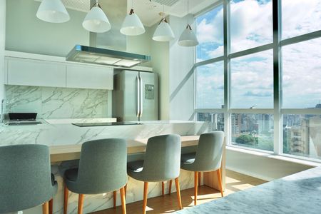 Studio para alugar com 42m², 1 quarto e 1 vaga Studio para alugar com 42m², 1 quarto e 1 vagaÁrea comum - Salão de festas 1