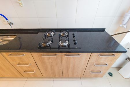 Apartamento para alugar com 55m², 1 quarto e 2 vagas Apartamento para alugar com 55m², 1 quarto e 2 vagasDetalhe - Cozinha