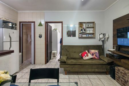 Sala de apartamento para alugar com 1 quarto, 40m² em Solemar, Praia Grande