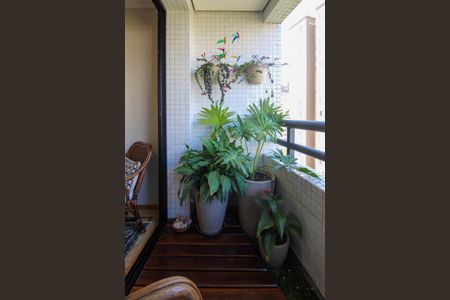 Varanda da Sala de apartamento à venda com 1 quarto, 58m² em Vila Andrade, São Paulo