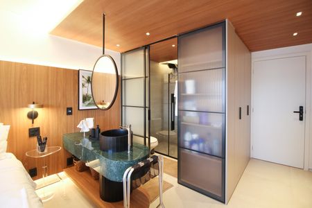 Studio para alugar com 27m², 1 quarto e sem vaga Studio para alugar com 27m², 1 quarto e sem vagaBanheiro