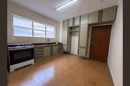 Cozinha de apartamento para alugar com 3 quartos, 116m² em Gonzaga, Santos