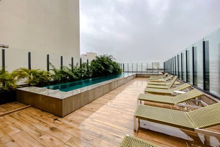 Studio para alugar com 26m², 1 quarto e sem vaga Studio para alugar com 26m², 1 quarto e sem vagaÁrea comum - Piscina