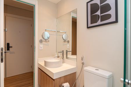 Studio para alugar com 27m², 1 quarto e sem vaga Studio para alugar com 27m², 1 quarto e sem vagaBanheiro