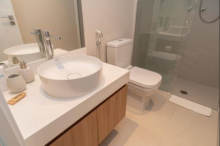 Studio para alugar com 27m², 1 quarto e sem vaga Studio para alugar com 27m², 1 quarto e sem vagaBanheiro