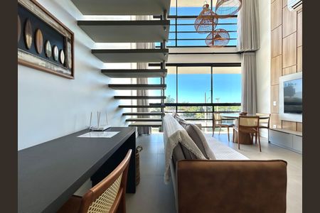 Sala de apartamento para alugar com 1 quarto, 55m² em Barra da Lagoa, Florianópolis