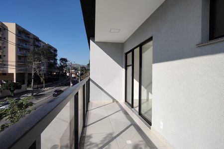 Varanda da sala de apartamento à venda com 2 quartos, 62m² em Taquara, Rio de Janeiro