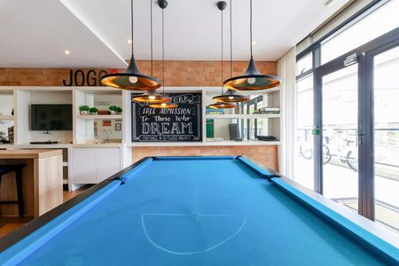 Apartamento para alugar com 58m², 1 quarto e 2 vagas Apartamento para alugar com 58m², 1 quarto e 2 vagasÁrea comum - Sala de Jogos