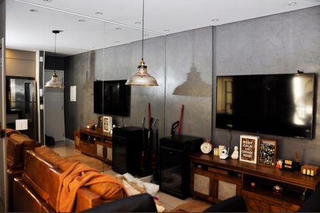 Detalhe - Sala e Sala de Jantar com Varanda de apartamento para alugar com 3 quartos, 65m² em Freguesia do Ó, São Paulo