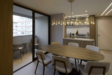 Sala e varanda  de apartamento à venda com 3 quartos, 83m² em Cidade Nova, Belo Horizonte