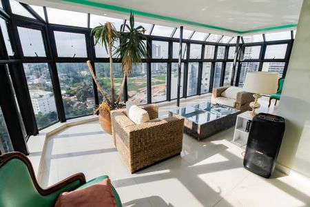 Varanda da Sala de apartamento para alugar com 3 quartos, 317m² em Jardim Fonte do Morumbi, São Paulo