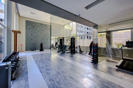 Apartamento para alugar com 25m², 1 quarto e 1 vaga Apartamento para alugar com 25m², 1 quarto e 1 vagaÁrea comum - Academia
