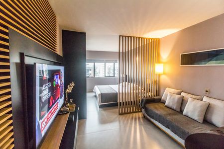 Sala  de apartamento à venda com 1 quarto, 28m² em Alphaville Industrial, Barueri