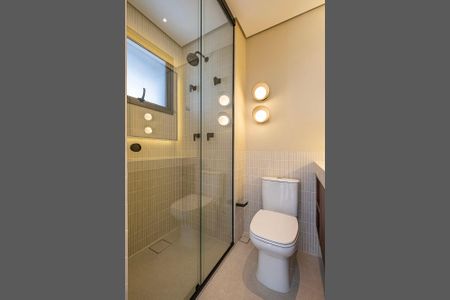 Banheiro de kitnet/studio à venda com 1 quarto, 24m² em Vila Madalena, São Paulo