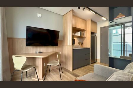 Studio para alugar com 29m², 1 quarto e sem vaga Studio para alugar com 29m², 1 quarto e sem vagaSala