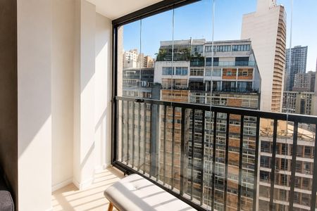 Varanda e Vista de apartamento para alugar com 1 quarto, 37m² em Consolação, São Paulo