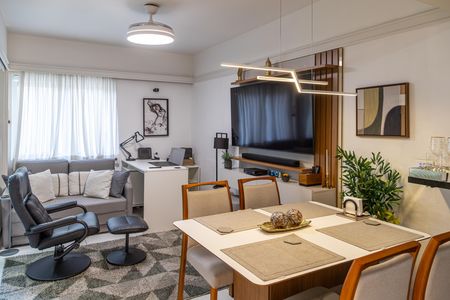 Sala/Cozinha de apartamento para alugar com 1 quarto, 60m² em Cidade Monções, São Paulo