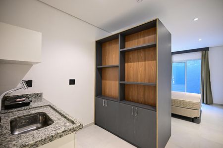Cozinha de kitnet/studio para alugar com 1 quarto, 28m² em Lapa de Baixo, São Paulo