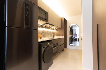 Studio para alugar com 32m², 1 quarto e sem vaga Studio para alugar com 32m², 1 quarto e sem vagaCozinha
