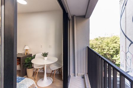 Varanda do Studio de kitnet/studio para alugar com 1 quarto, 20m² em Campos Elíseos, São Paulo