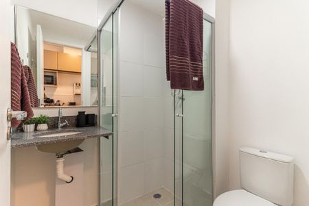 Banheiro de kitnet/studio para alugar com 1 quarto, 20m² em Campos Elíseos, São Paulo